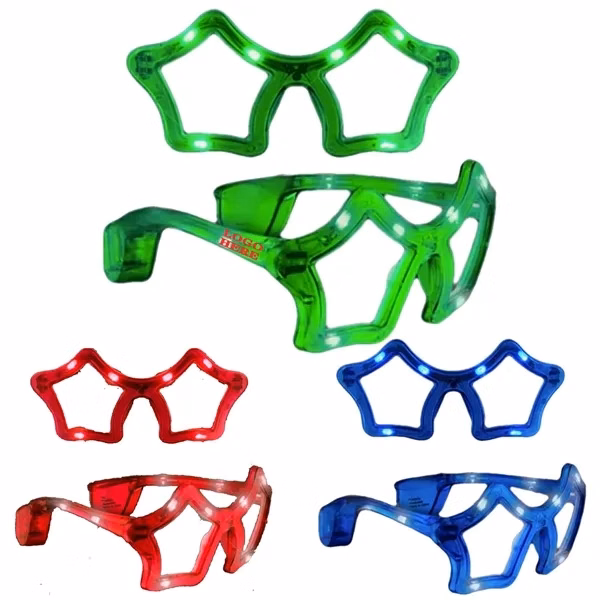 Custom LED Light-Up Glasses with Battery Power — Glow-in-the-Dark Party Accessory