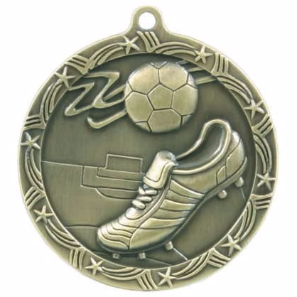 Soccer Shooting Star Medal, 2 1/2"