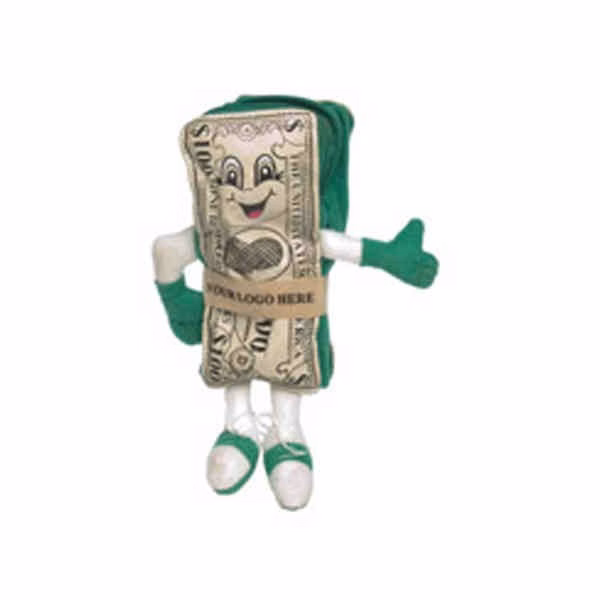 8" Money Man Beanie with Money Band and One Color Imprint