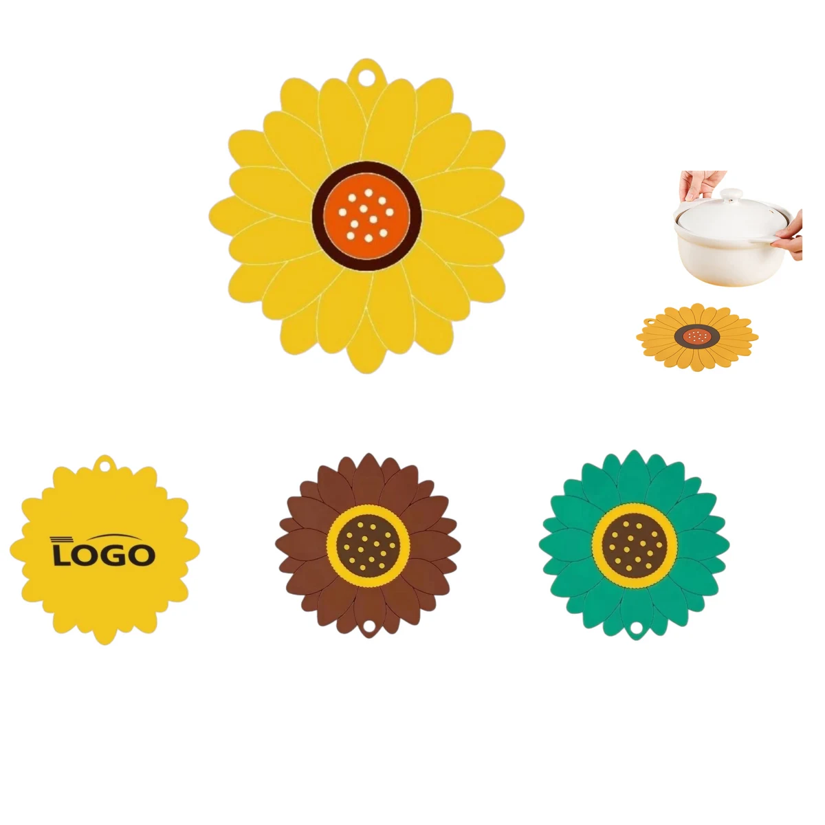 Lotus Flower Soft PVC Trivet Placemat 1