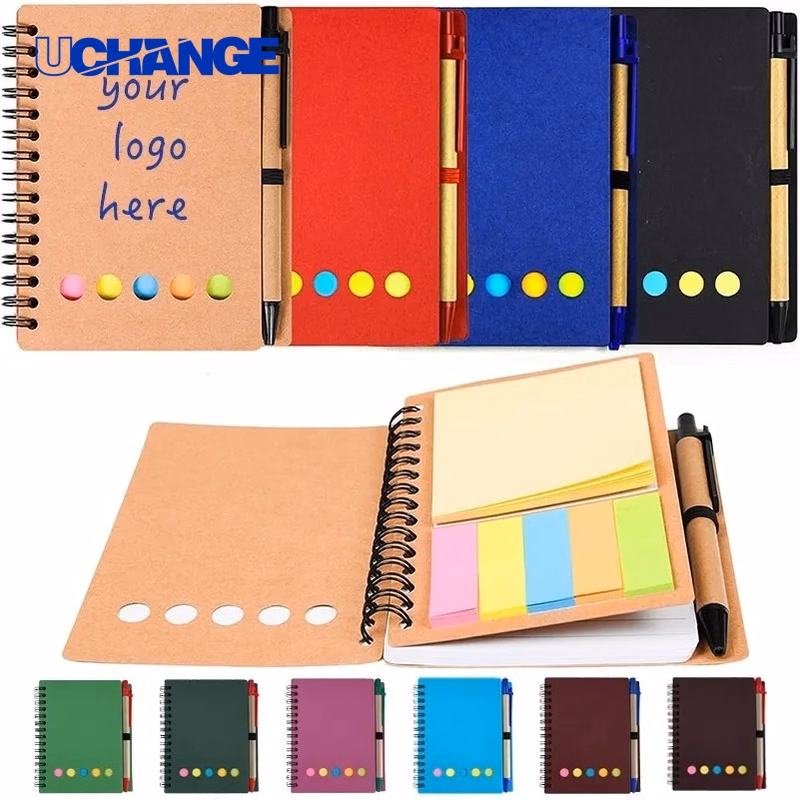 Eco-Friendly Pocket Spiral Notebook Set for Sustainable Office & School Use