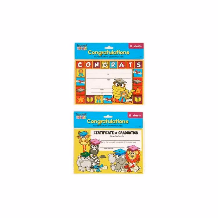 Congrats Certificates - 12 Pack