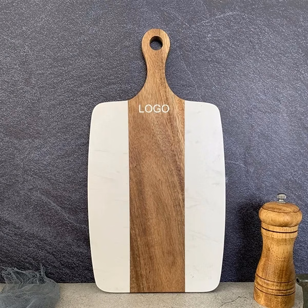Chopping Board with Marble and Natural Wood