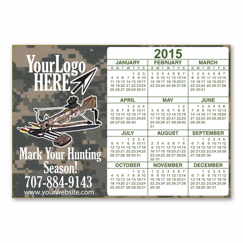 Camo Calendar Magnet - 5" x 3.5" - 20 mil