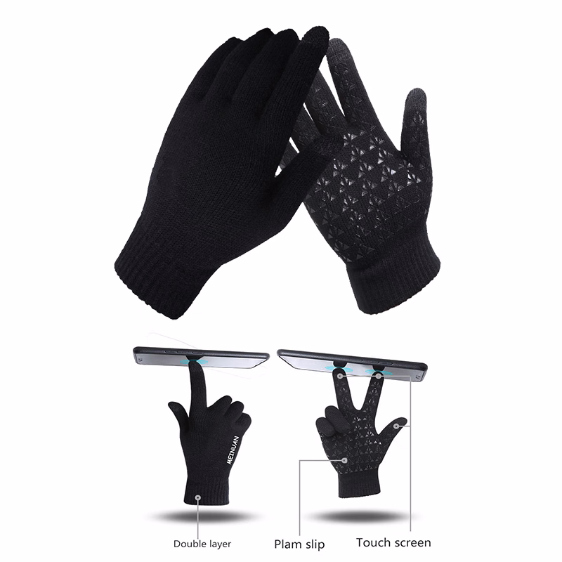 Knitted Touch Screen Non-slip Gloves