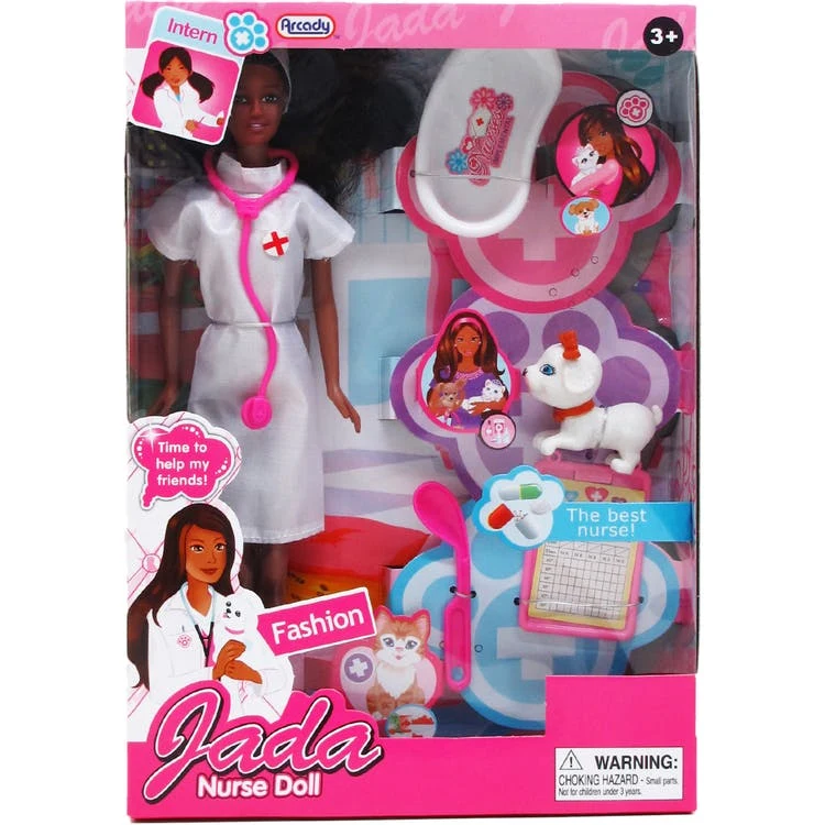 Nurse Jada Doll Sets - Pink 11.5" 1