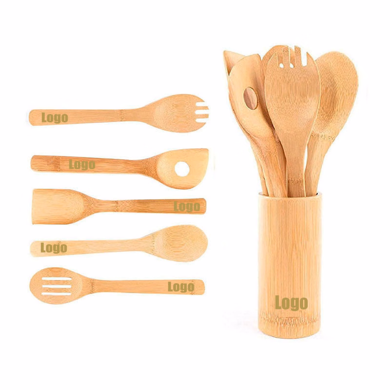 6 Piece Bamboo Kitchen Tool Set