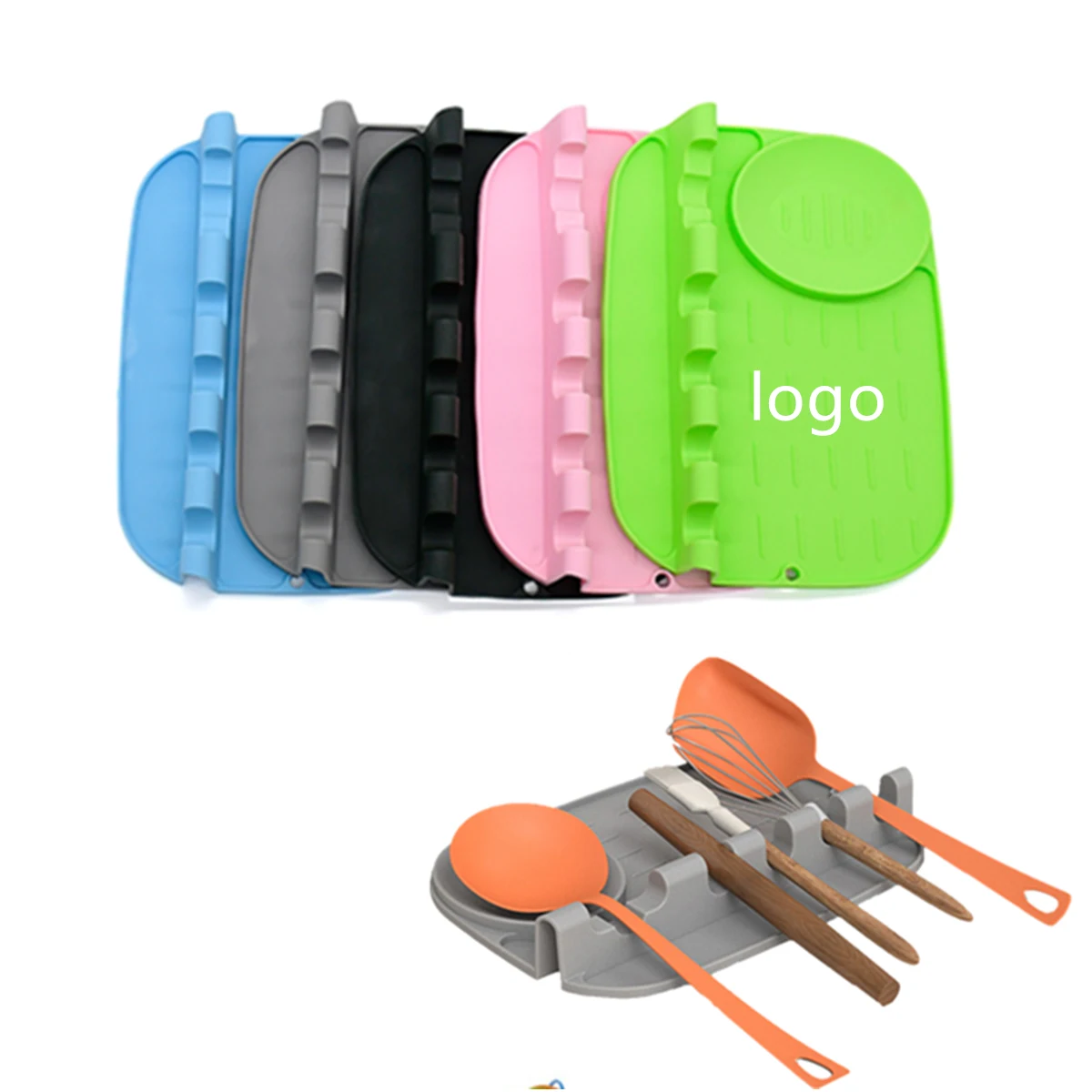 Silicone Spoon Holder with Drip Pad 1