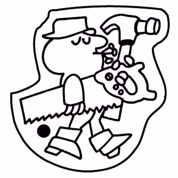 Handy Man Key Tag - Spot Color