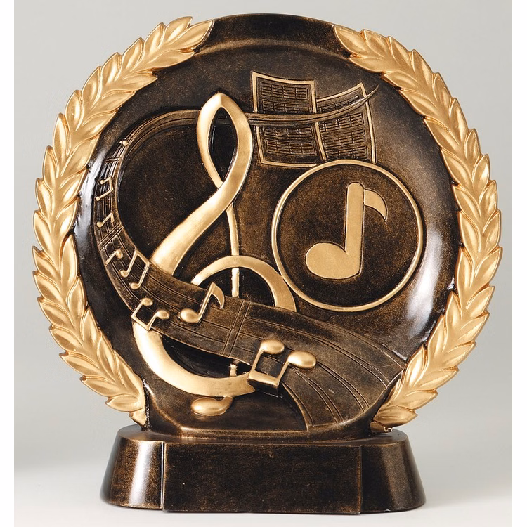Music High Relief Circular Plate Award