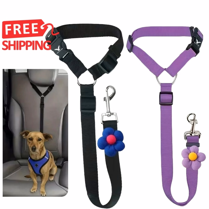 Adjustable Pet Car Safety Leash Harness Kit