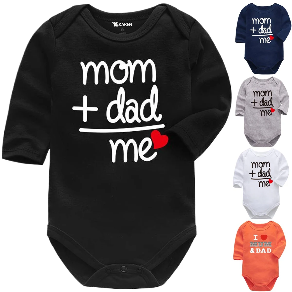 Baby Long Sleeve Snap-Crotch Onesie Bodysuit 1
