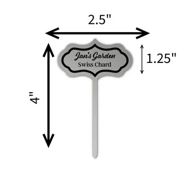 USA Made Sublimated Aluminum Garden Marker Full Color (2.5"x4") - Small Custom Shape 1