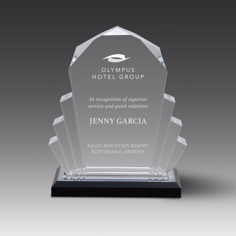 Faceted Impress Award (6"x8"x2")