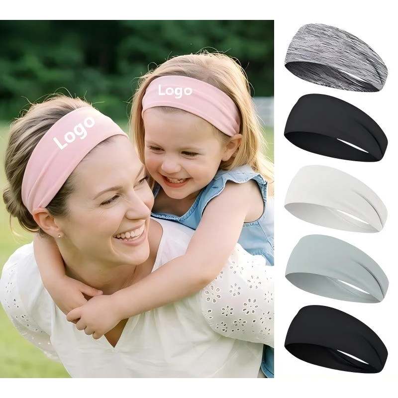 Customizable Nylon Spandex Parent-Child Sports Headband 1