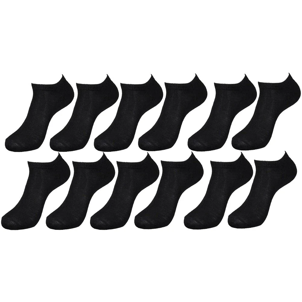 Adult Low-Cut Socks - Size 9-11 Black Only 3 Pack 1