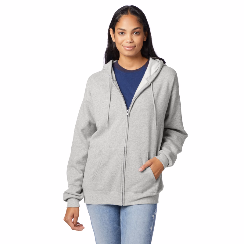 Hanes EcoSmart Full-Zip Fleece Hoodie