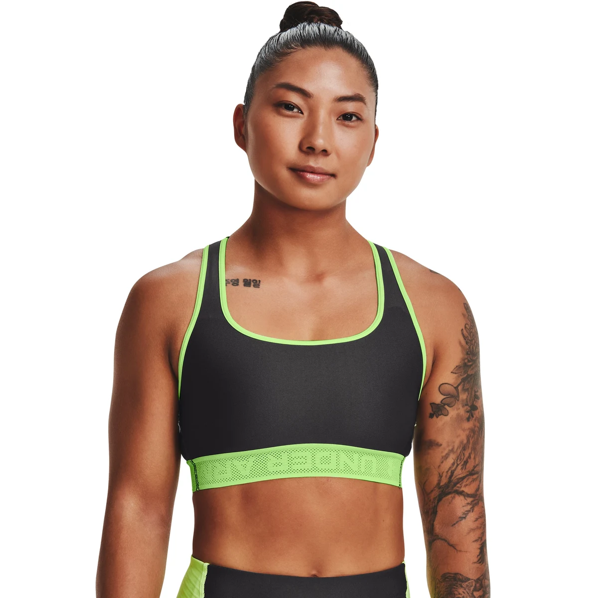Armour Mid Crossback Print Women's Sports Bra 1