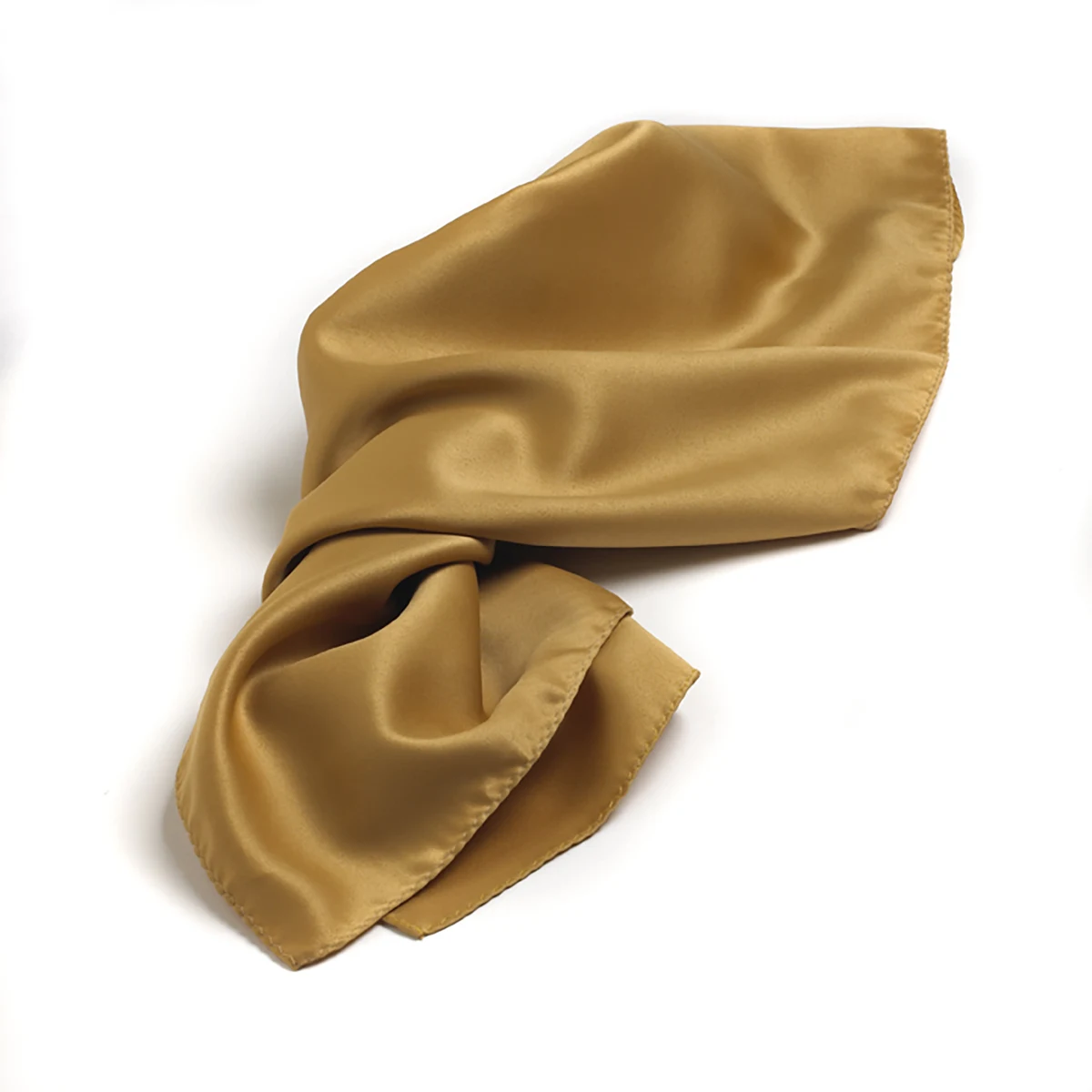 CLOSEOUT - Vegas Gold Solid Color 30" x 30" Silk Scarves 1