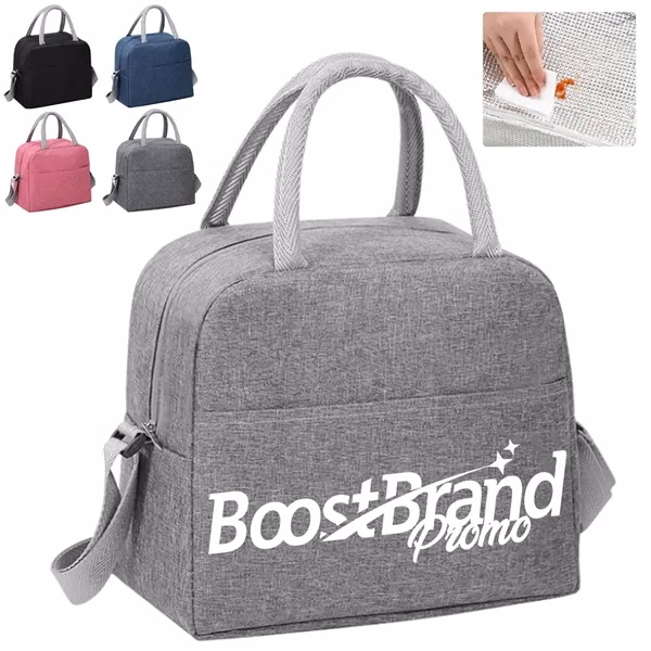 Custom Oxford Cloth Insulated Lunch Bag with Aluminum Foil Lining — Daily Meal Carrier
