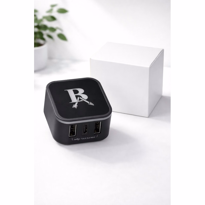 Triple Port USB Charger With C-Port
