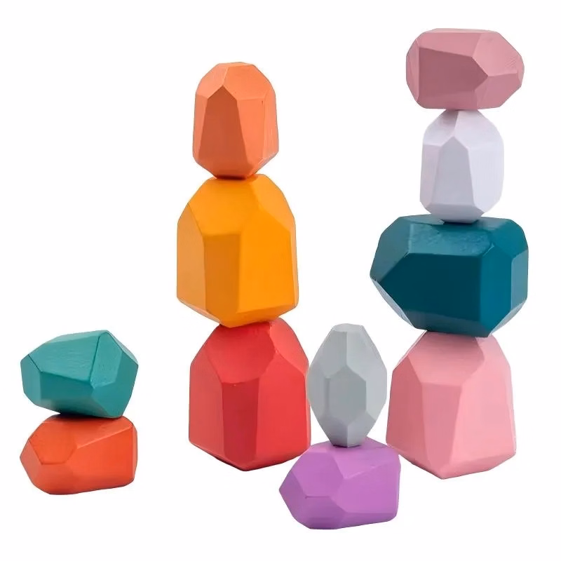 Wooden Stacking Zen Stones Game