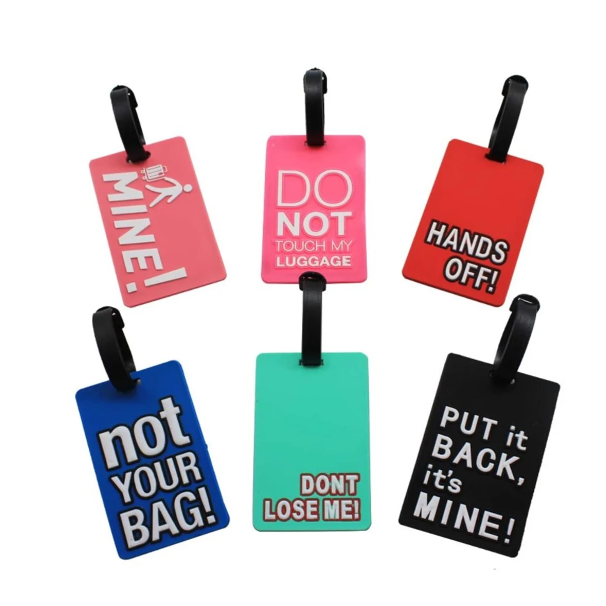Silicone Or Rubber Travel Luggage Tag and Baggage Identification Labels, custom luggage tag with logo imprint 1