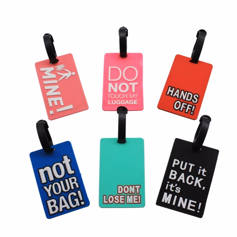 Silicone Or Rubber Travel Luggage Tag and Baggage Identification Labels