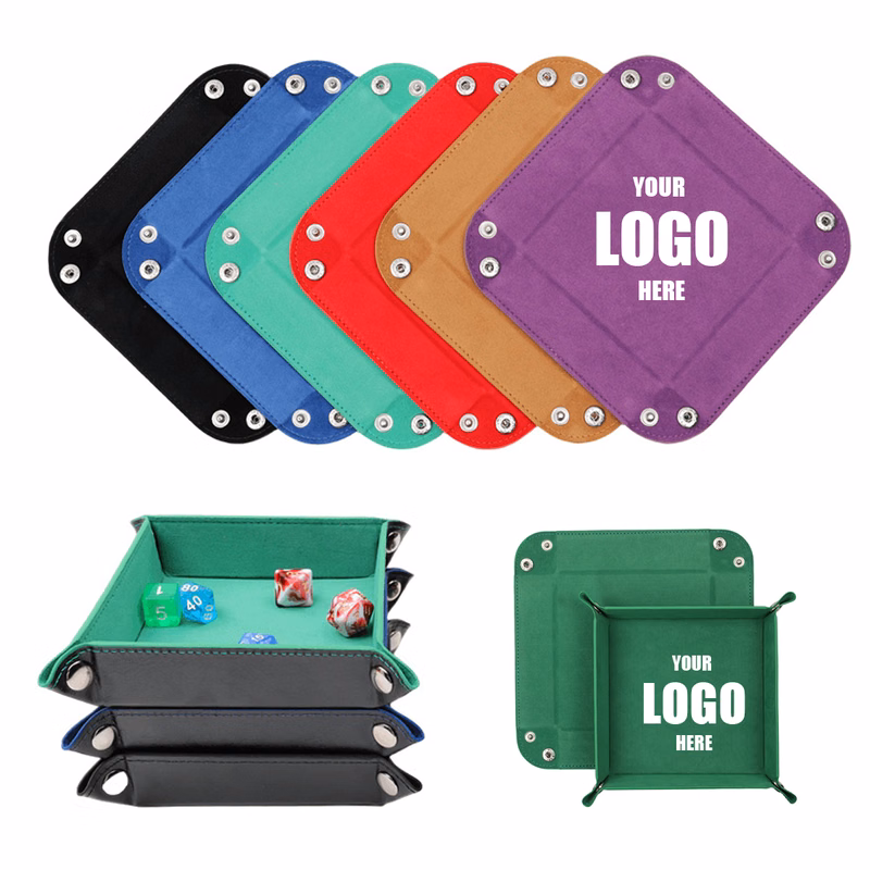 Square Folding Dice Tray / Desk Organizer