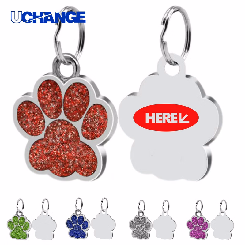 Stainless Steel Dog Paw Keychain