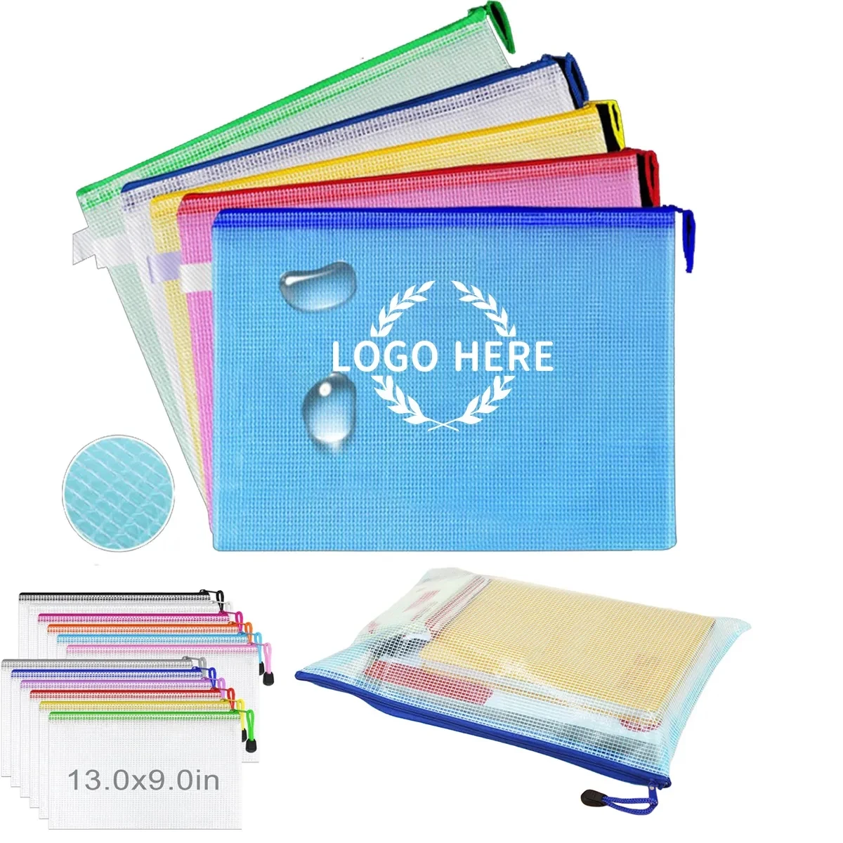 A4 Waterproof Zipper Files Bag 1