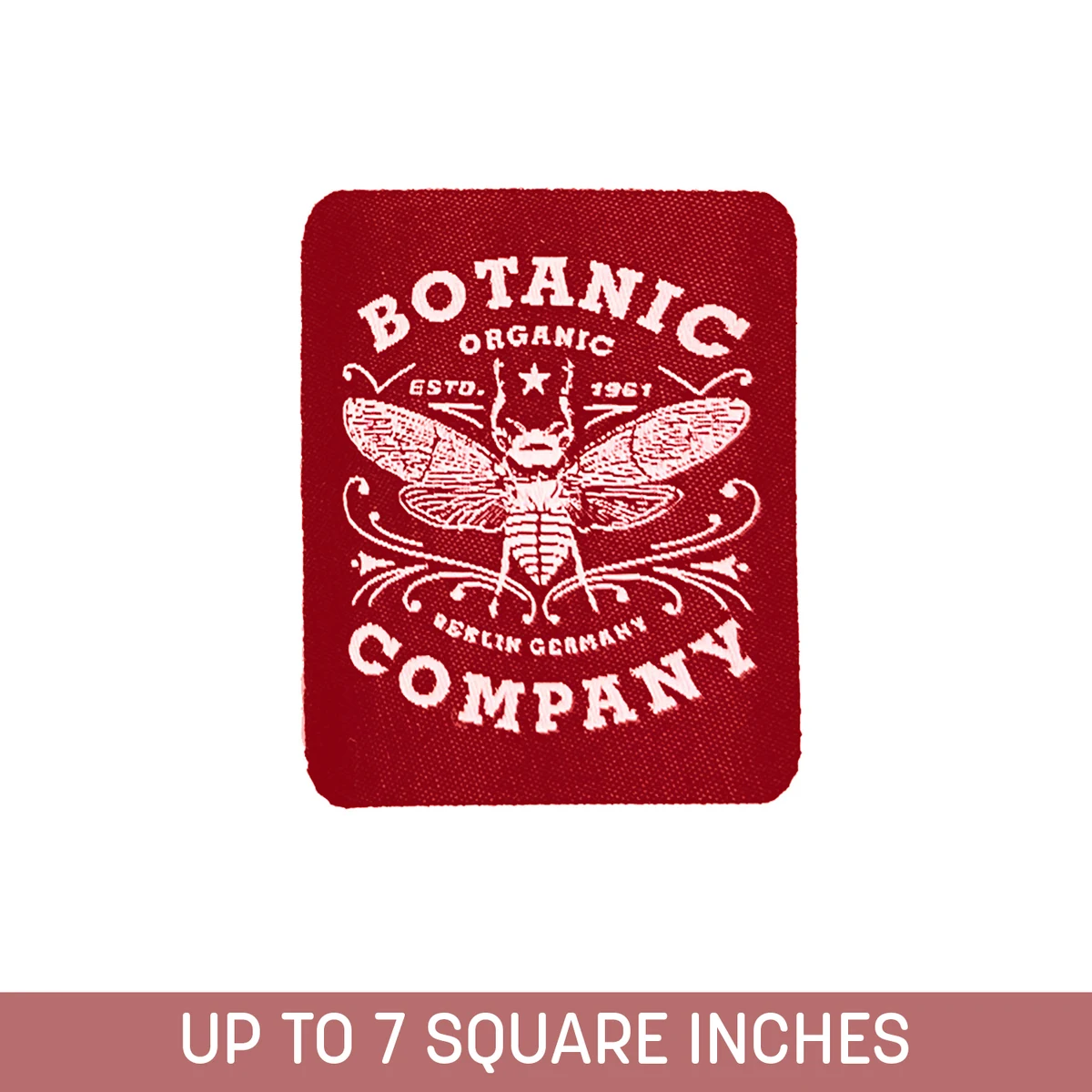 Woven Sticker (Stick-On) Up To 7 Sq. In. 1