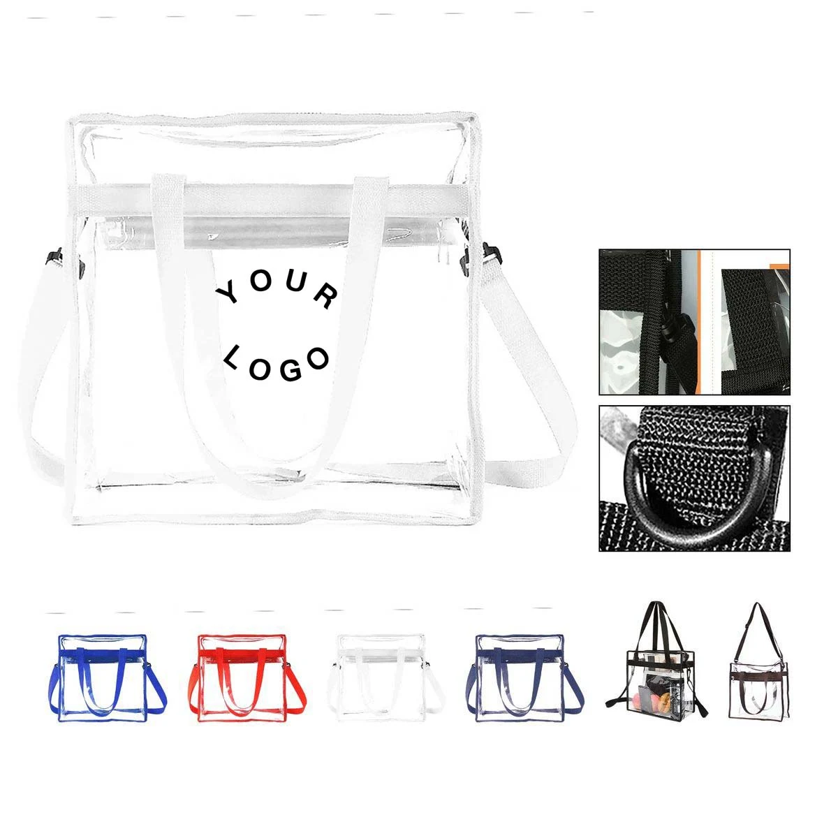 Durable Clear Vinyl Tote for Sports and Concerts 1