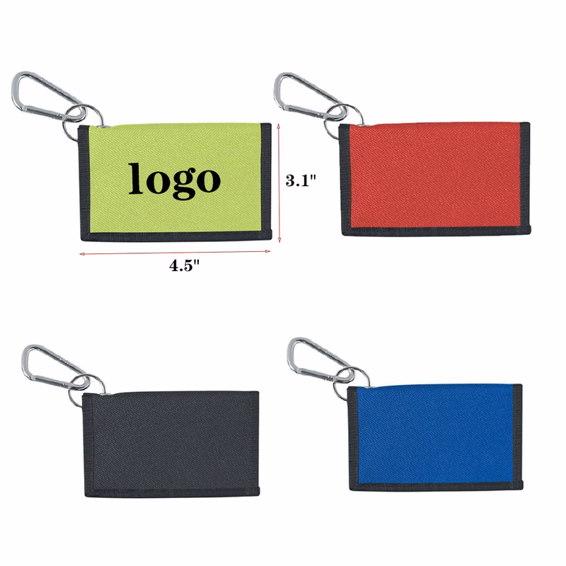 Carabiner Wallet Holder for Cards ID Badge Cash and Coins