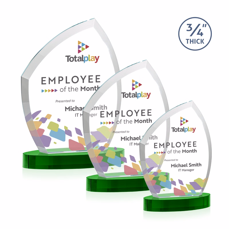 Daltry VividPrint™ Award on Alberton Base - Green