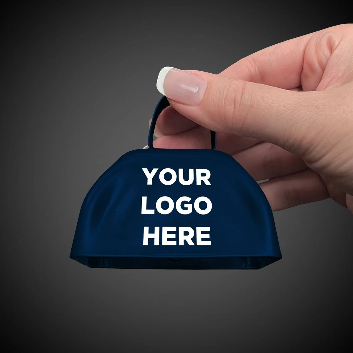 Navy Blue 3" Metal Cowbell Printed 1