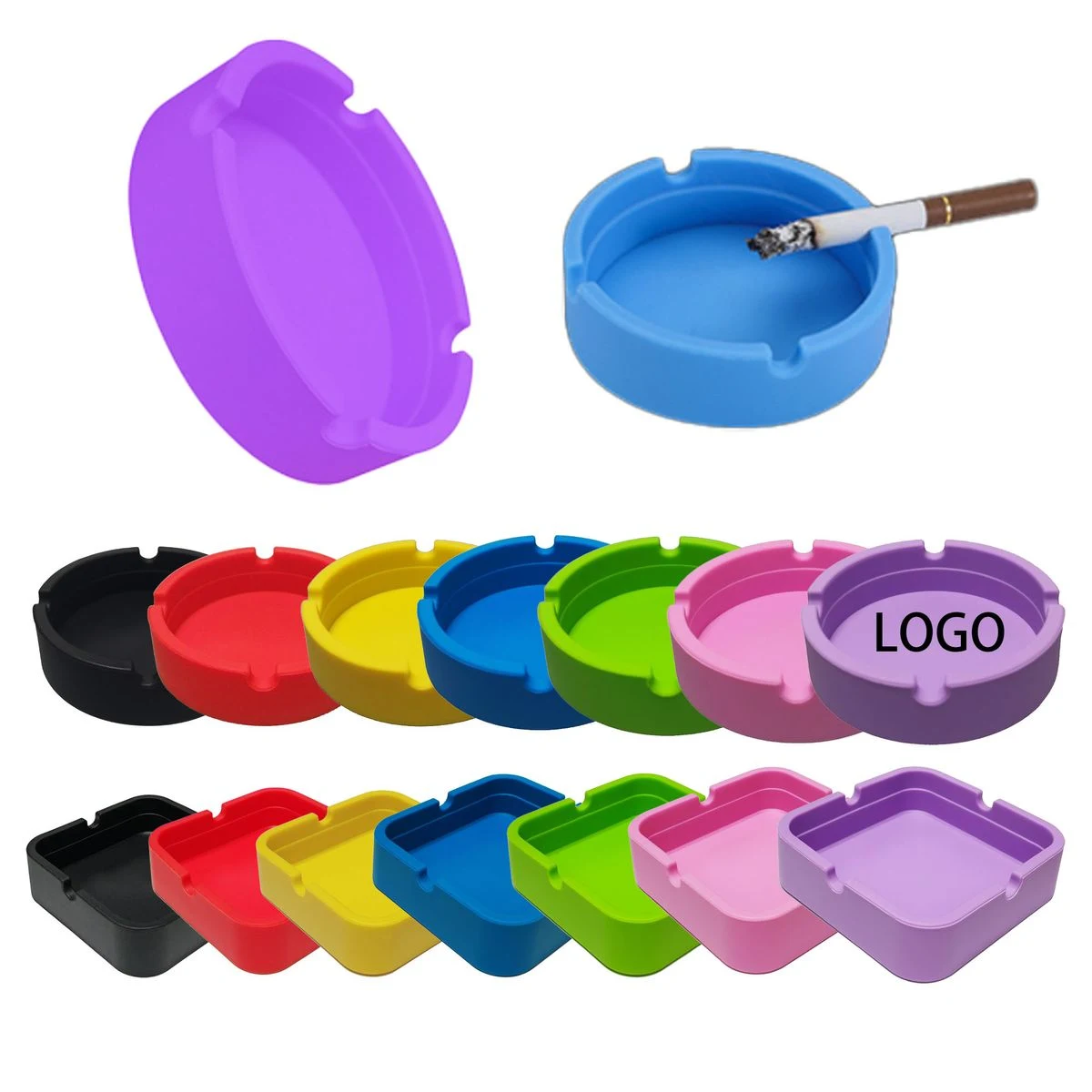Thickened Silicone Shockproof Ashtray 1