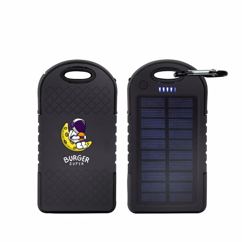 4000 MAH SOLAR POWER BANK WITH CARABINER