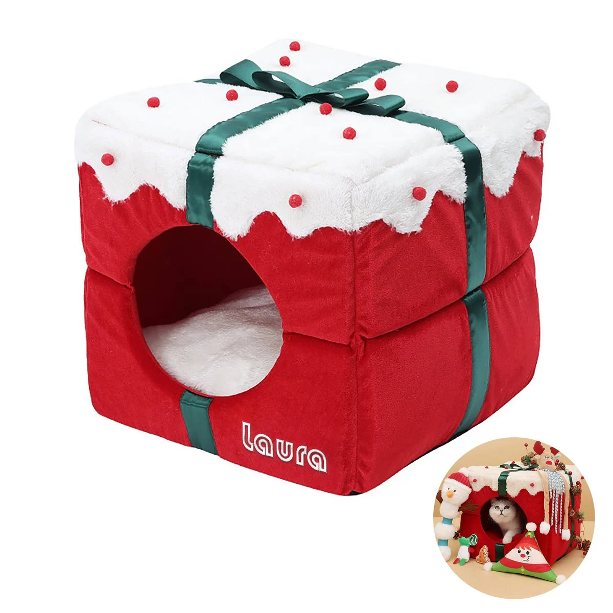 Christmas Foldable Pet Bed 1