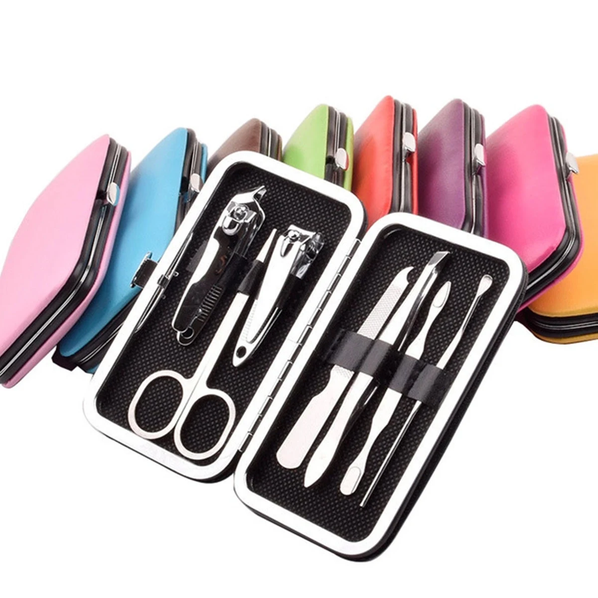 Portable 7 Piece Facial and Nail Manicure Pedicure Set 1