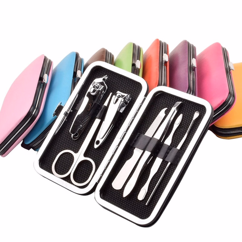 Portable 7 Piece Facial and Nail Manicure Pedicure Set