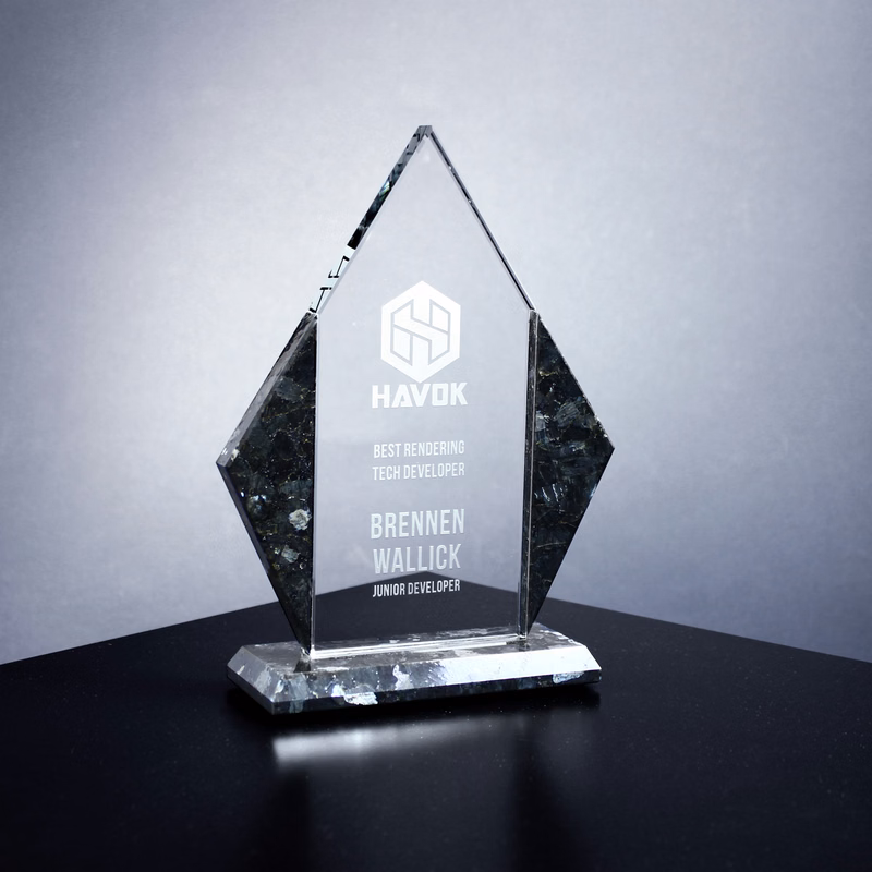 Bristol Arrowhead Crystal & Granite Award (6"x5")
