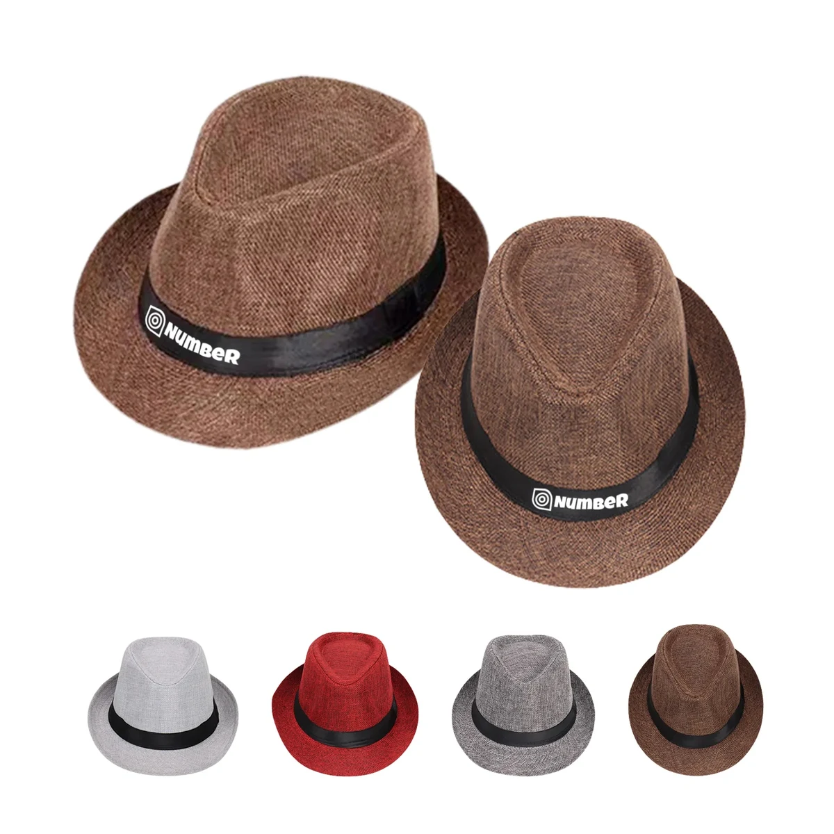 Solid Color Linen Rolled Brim Sun Hat 1