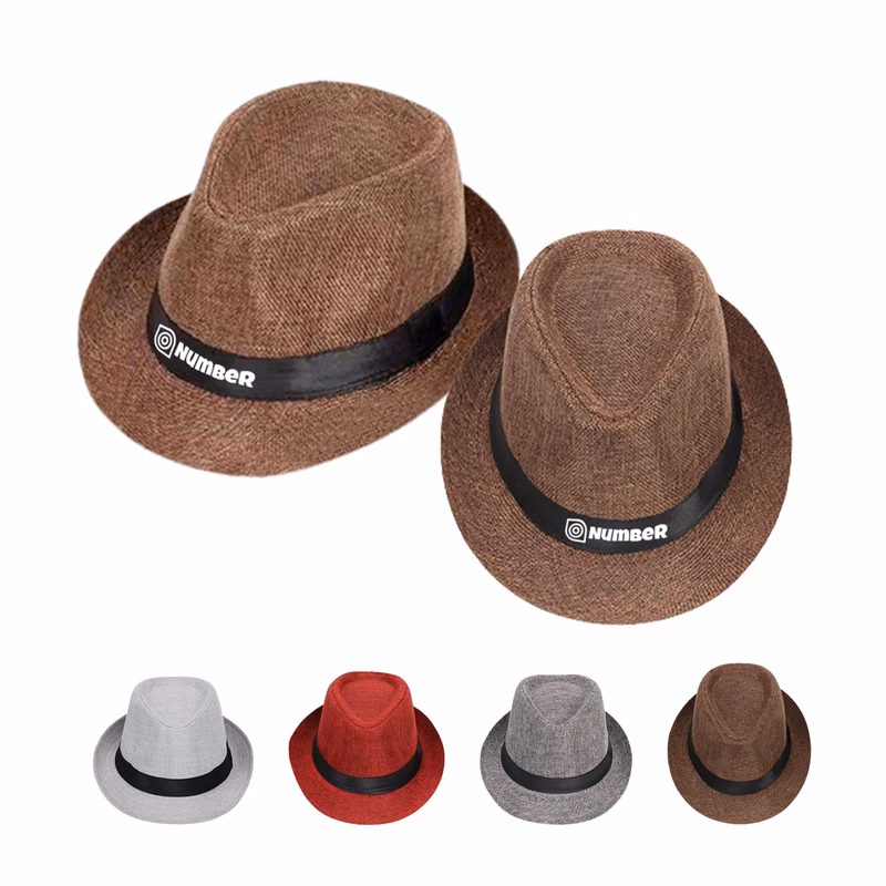 Solid Color Linen Rolled Brim Sun Hat