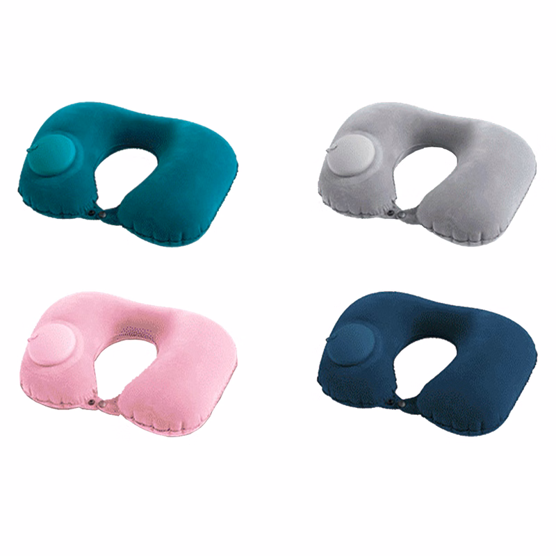 Press-type Flocked U-shaped Neck Pillow