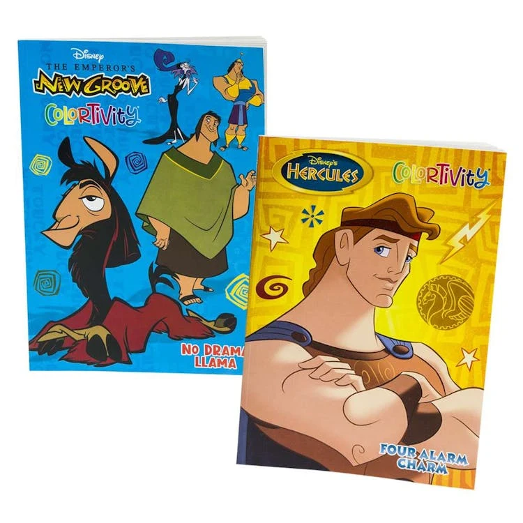 Disney Coloring Books The Emperor's New Groove and Hercules - 80 Pages 1