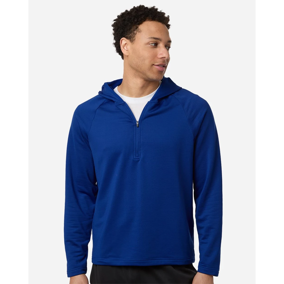 Men's Qualify Quarter-Zip Hooded Pullover - TT200, custom hoodie or sweatshirt with logo imprint 1