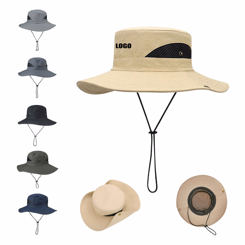 Dual Use Bucket Hat Side Mesh Cowboy Adjustable Fisherman
