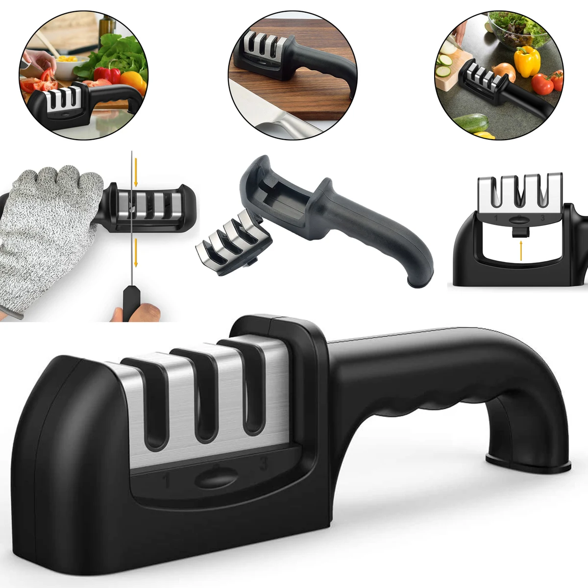 3-Stage Manual Knife Sharpener 1