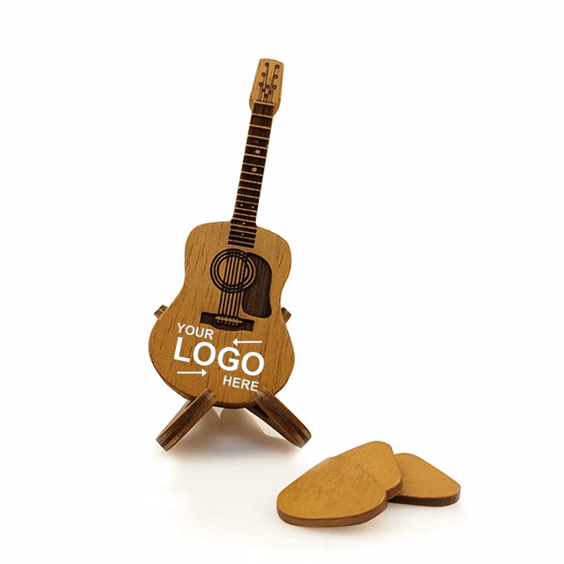 Wooden Guitar Pick Case Set